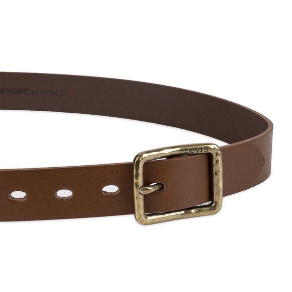 2227 Women's Casual Square Center Bar Buckle Belt, Tan Centerbar, 2x - Picture 3 of 5